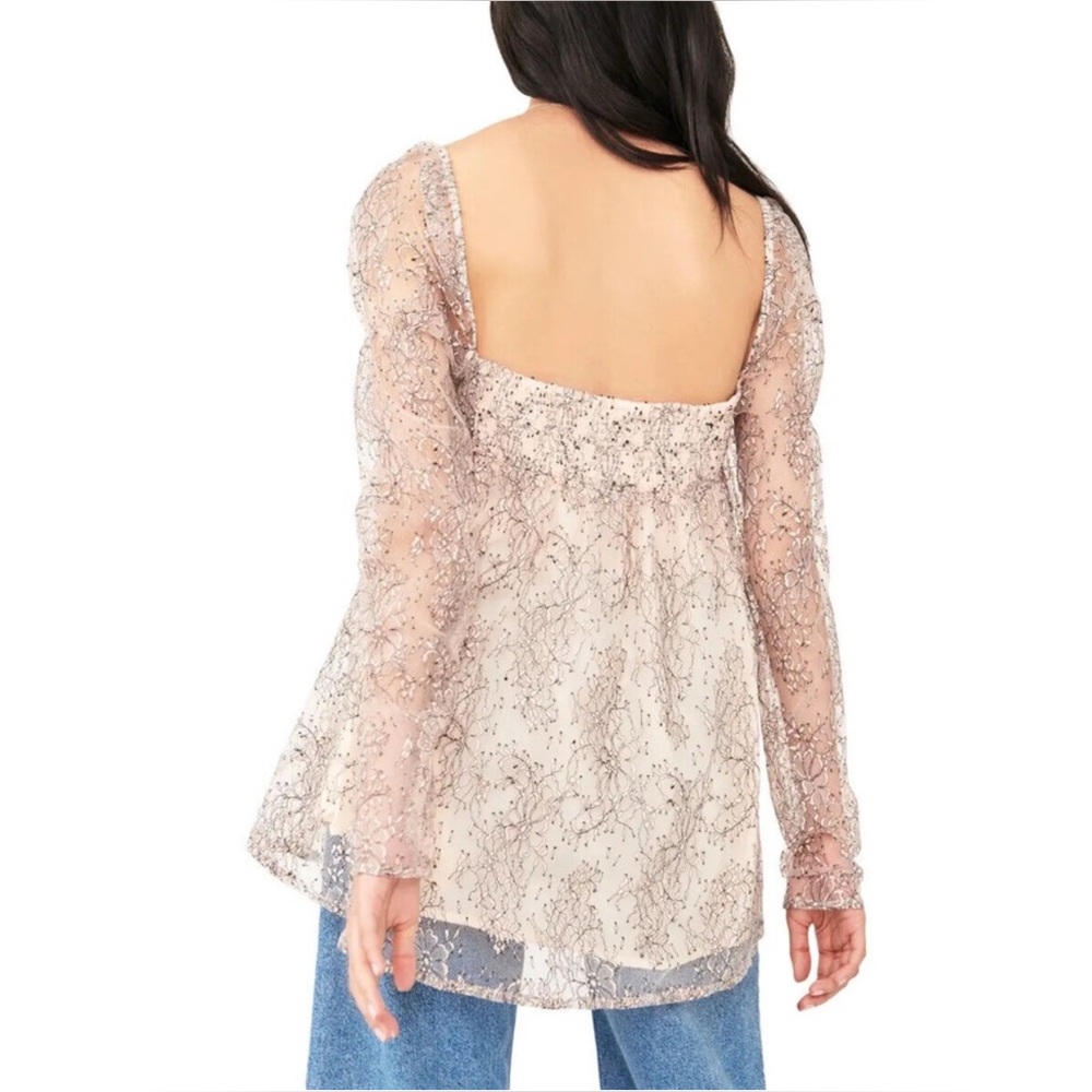 FREE PEOPLE NWT Heavenly Lace Tunic Sz M - Picture 6 of 13